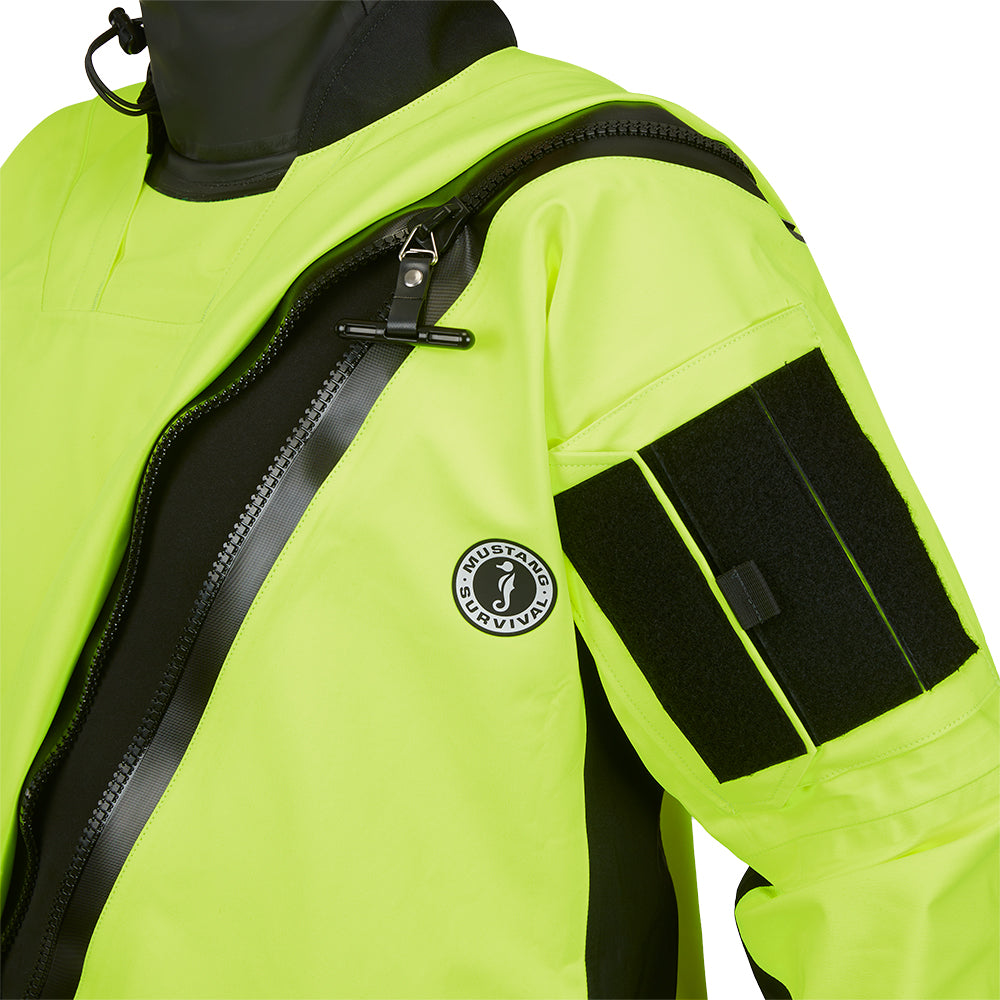 Mustang Sentinel Series Water Rescue Dry Suit - Fluorescent Yellow Green-Black - XXXL Short [MSD62403-251-3XLS-101] - PrepTakers - Survival Guide Information & Products