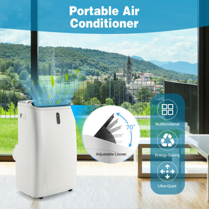 12000 BTU Portable 4-in-1 Air Conditioner with Smart Control-White - PrepTakers - Survival Guide Information & Products