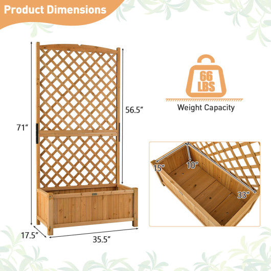 Planter Raised Bed with Trellis for Plant Flower Climbing-Orange - PrepTakers - Survival Guide Information & Products