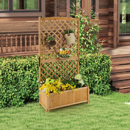 Planter Raised Bed with Trellis for Plant Flower Climbing-Orange - PrepTakers - Survival Guide Information & Products