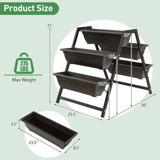 3-Tier Vertical Raised Garden Bed with 5 Plant Boxes - PrepTakers - Survival Guide Information & Products