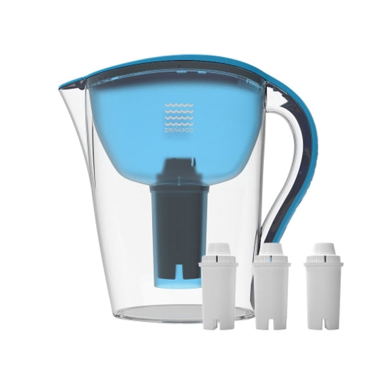 Drinkpod Ultra Premium Alkaline Water Pitcher - 3.5L Pure Healthy Water Ionizer. Includes 3 Alkaline Water Filters by Drinkpod - PrepTakers - Survival Guide Information & Products