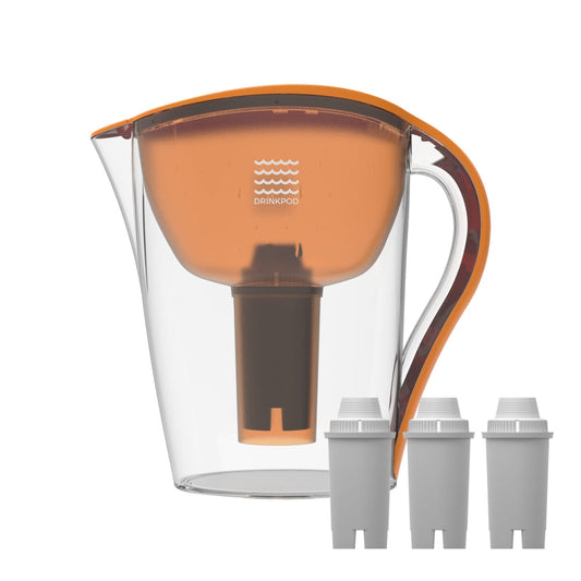Drinkpod Ultra Premium Alkaline Water Pitcher - 3.5L Pure Healthy Water Ionizer. Includes 3 Alkaline Water Filters by Drinkpod - PrepTakers - Survival Guide Information & Products